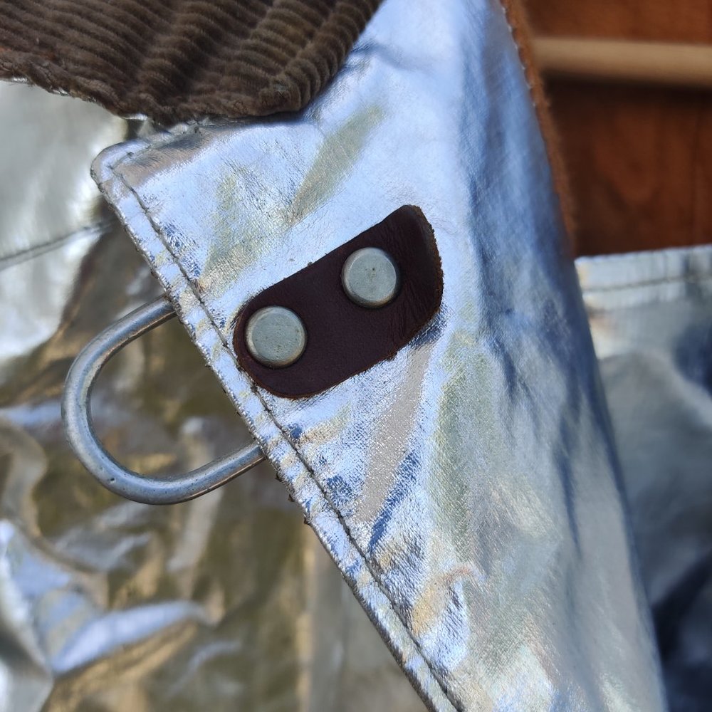 RARE 60s Vintage Silver Firefighter's Lined Parka | Size 42 | Made in USA - Picture 6 of 14